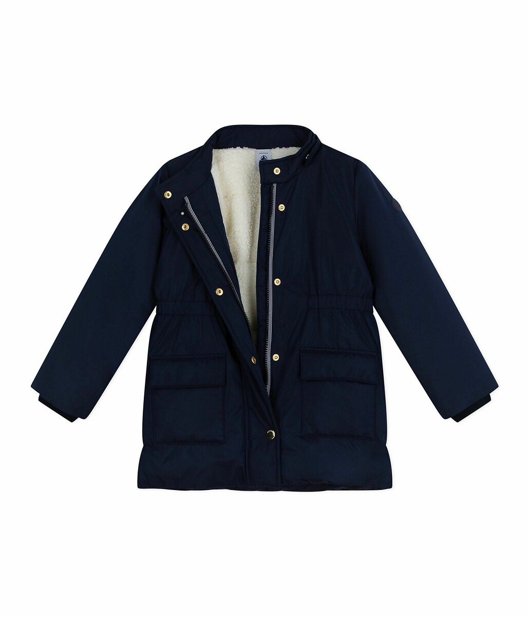PETIT BATEAU<br>Parka com capuz removível e forro de sherpa