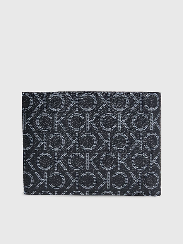 Carteira porta-moedas com bloqueio RFID e logotipo.