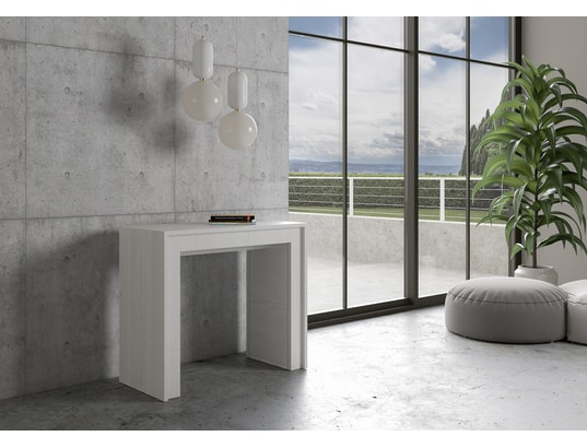 ITAMOBY - Console extensible mia 90x42/302cm frêne blanc