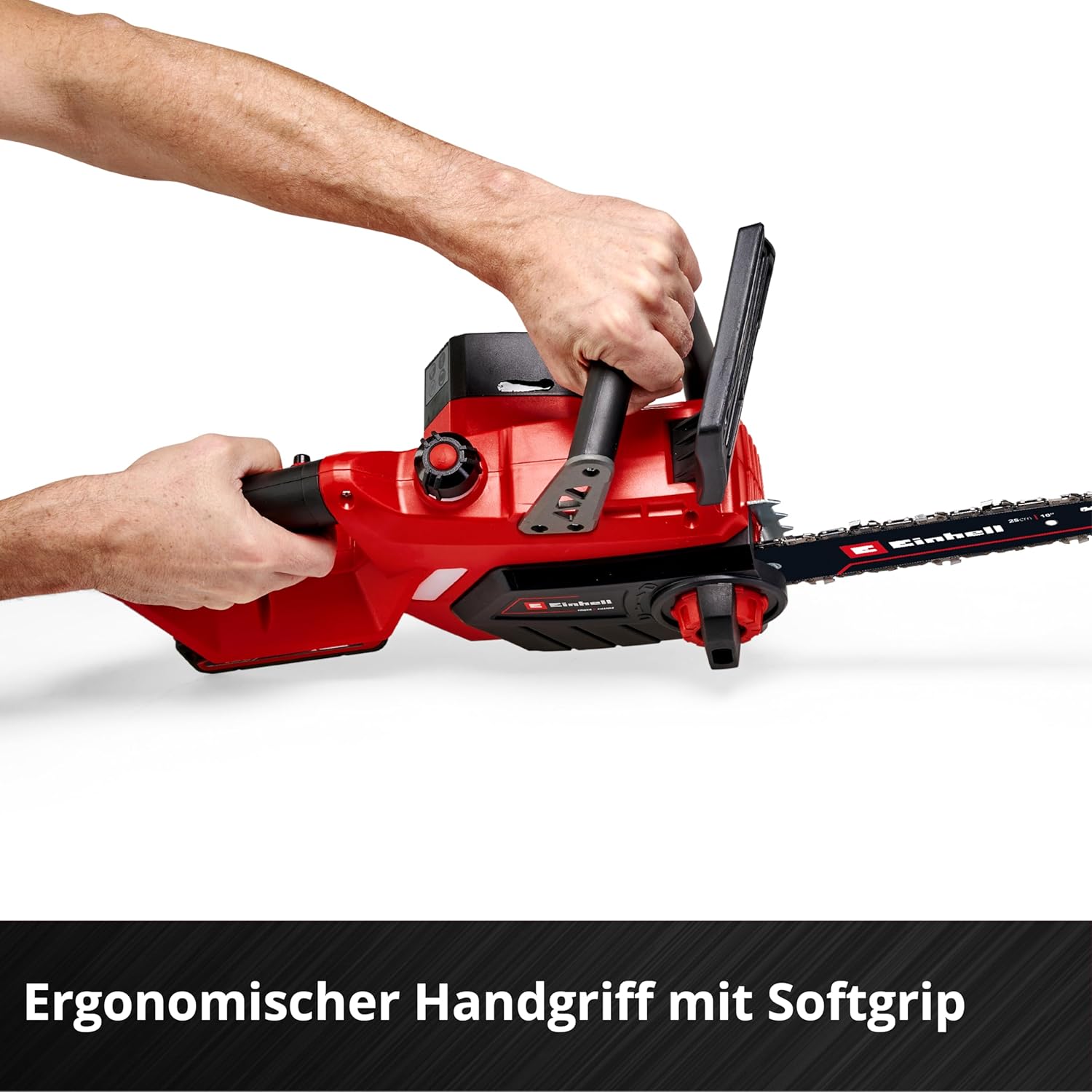 Einhell Akku-Kettensäge GE-LC 18/25-1 Li Kit Power X-Change (18 V, 23 cm Schnittlänge, 4,5 m/s Kettengeschwindigkeit, autom. Kettenschmierung, inkl. 1x 3,0 Ah Akku + Ladegerät)