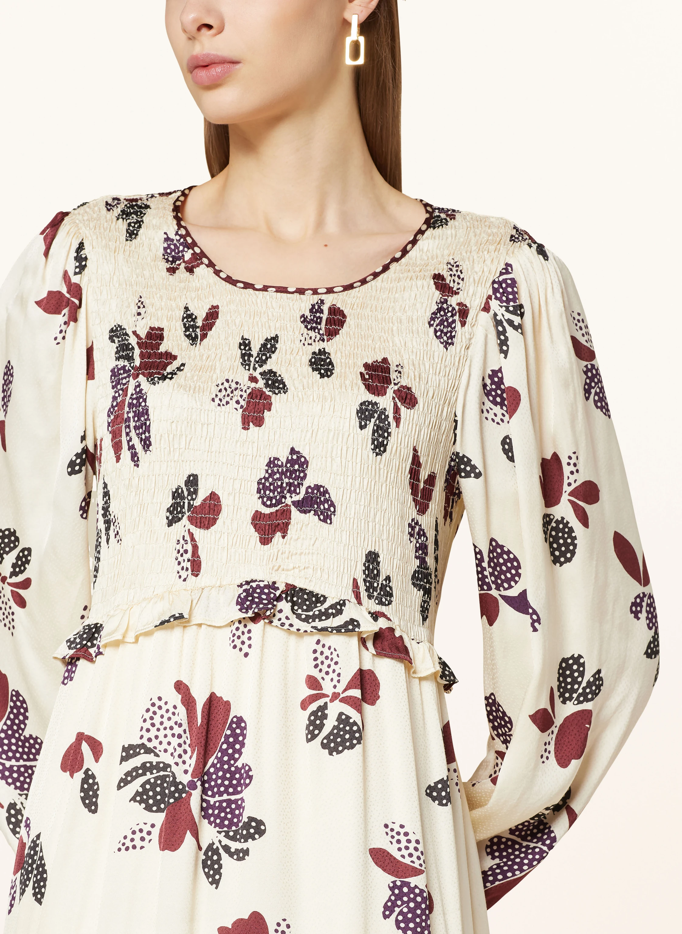 ba&sh Kleid DAYA mit Rüschen