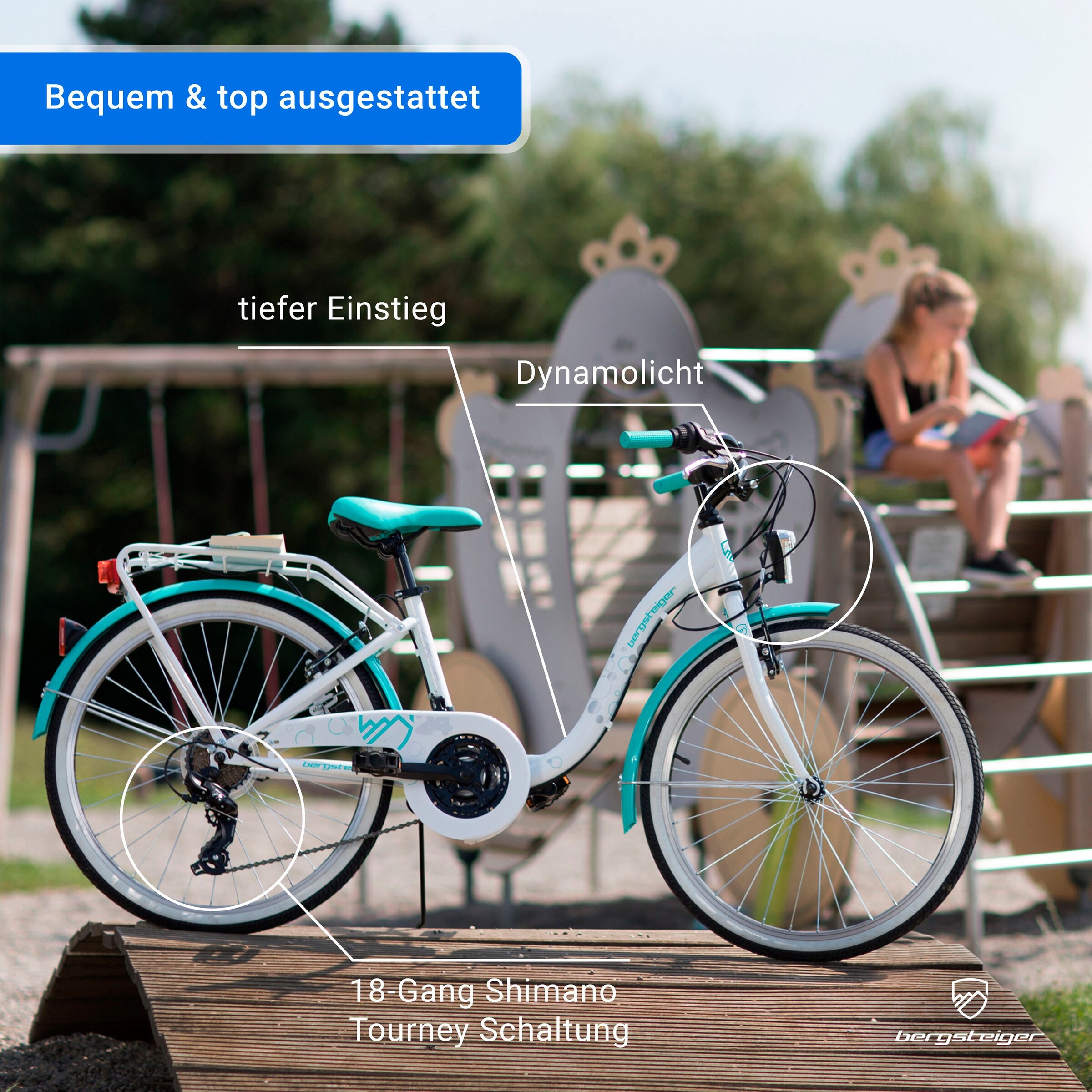 Bergsteiger Citybike Atlantis 24 Zoll | Pink