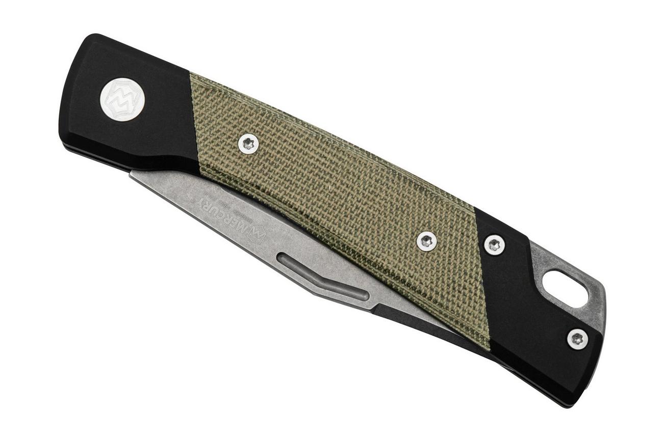 Mercury Luc 9LUCEXSWALCV-C, Elmax, Green Canvas Micarta, zakmes