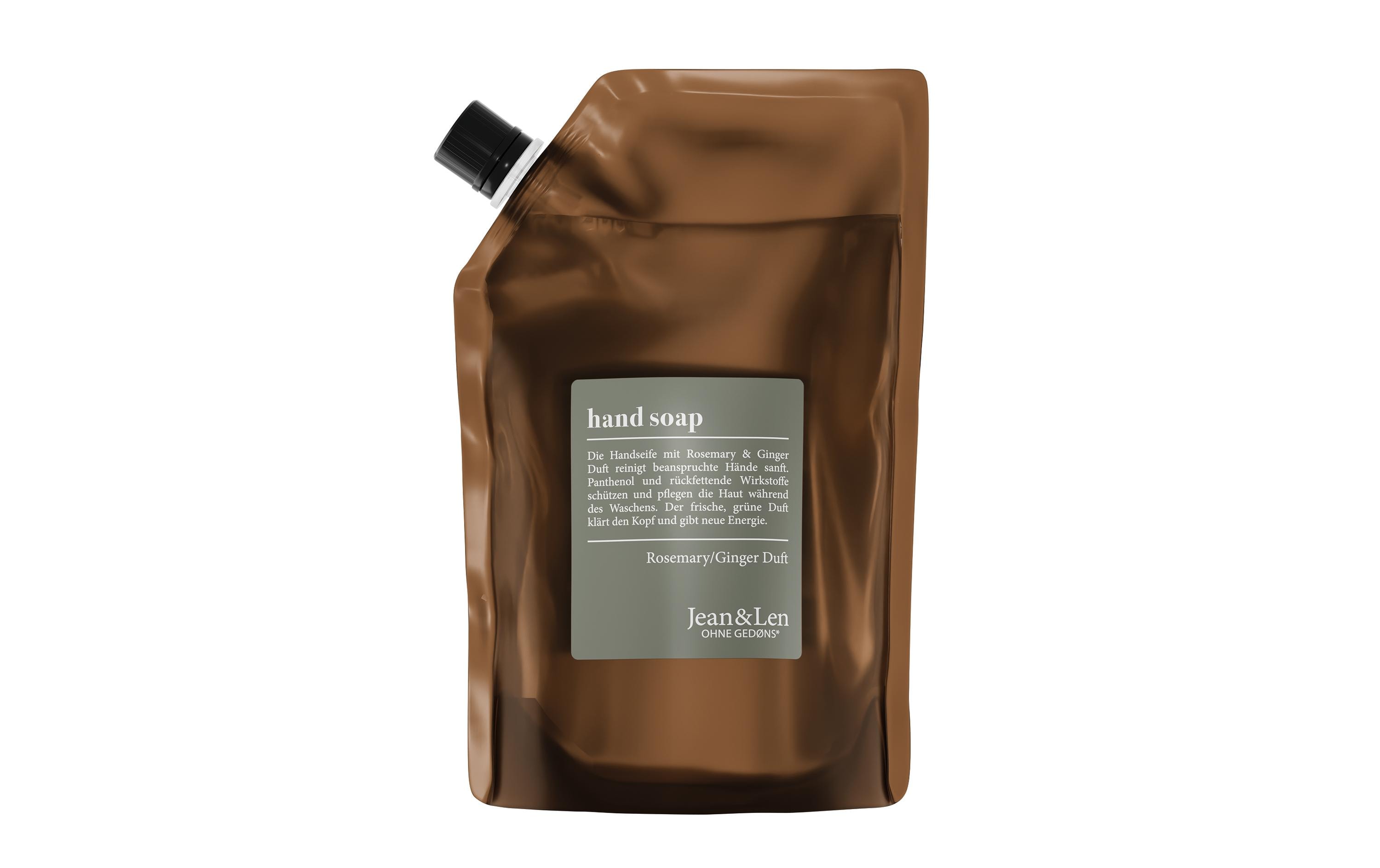 Flüssigseife Rosemary and Ginger 500 mlNatürliche Handseife im nachhaltigen Nachfüllbeutel