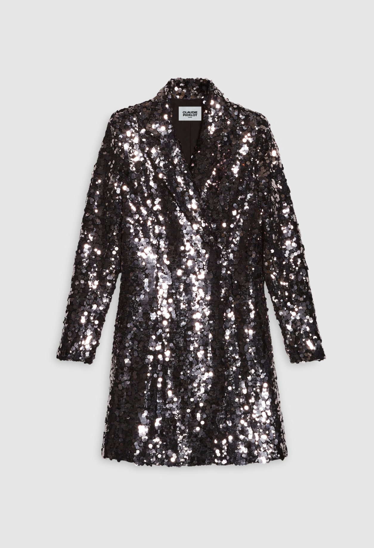 Robe argent tailleur sequin