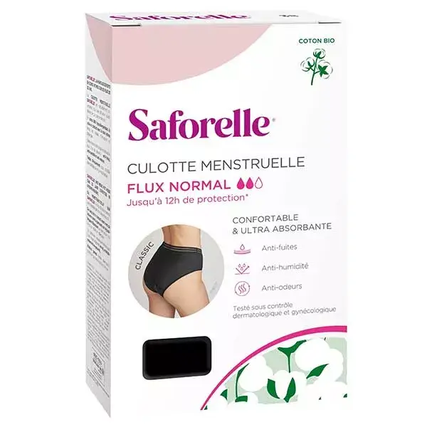 Calcinha menstrual Saforelle® Classic, fluxo normal, tamanho 40