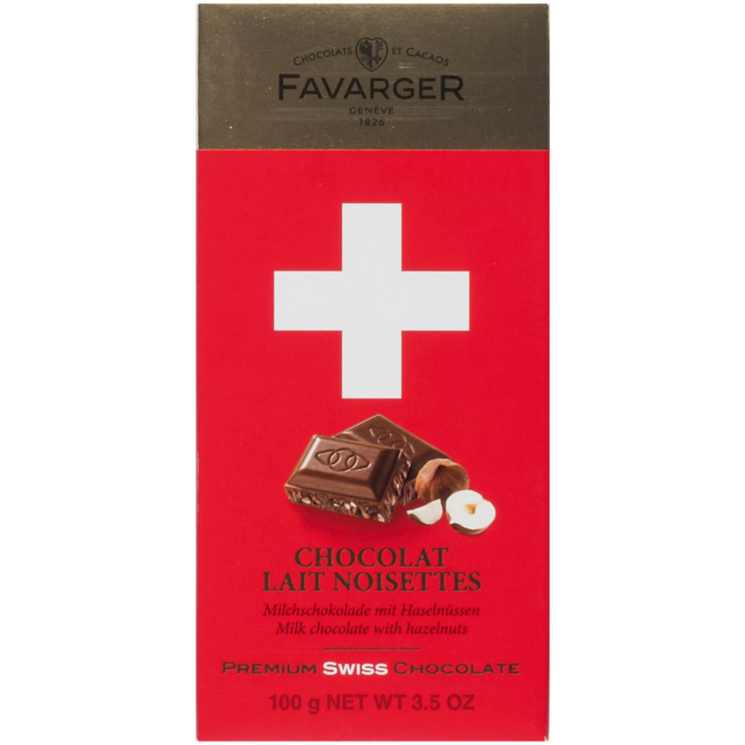 Favarger Milch-Nuss Schweizer Kreuz