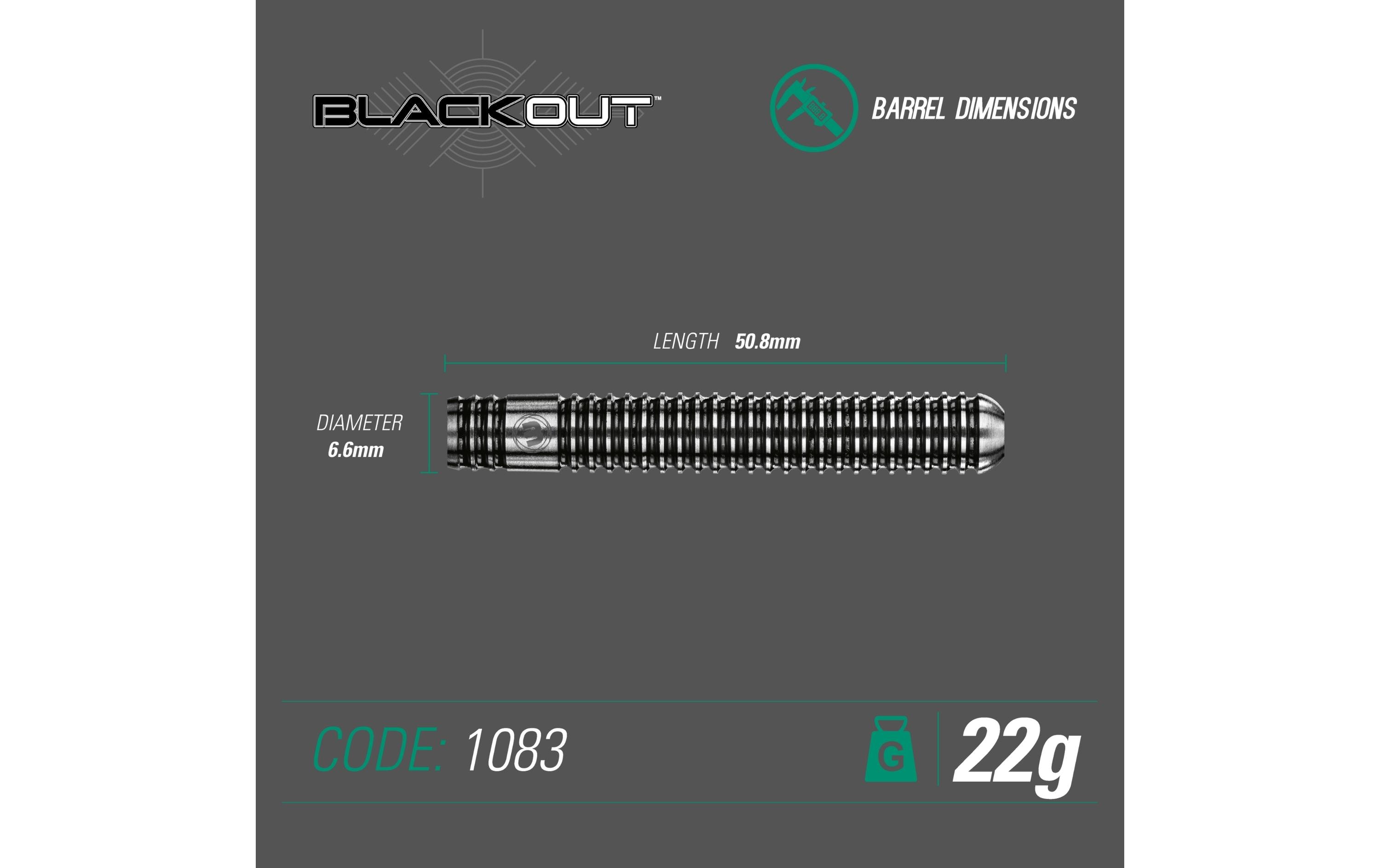 Dartpfeile Steeldart Blackout 3 StückDartpfeile entworfen mit Hilfe 3D-Modeling-Technologie