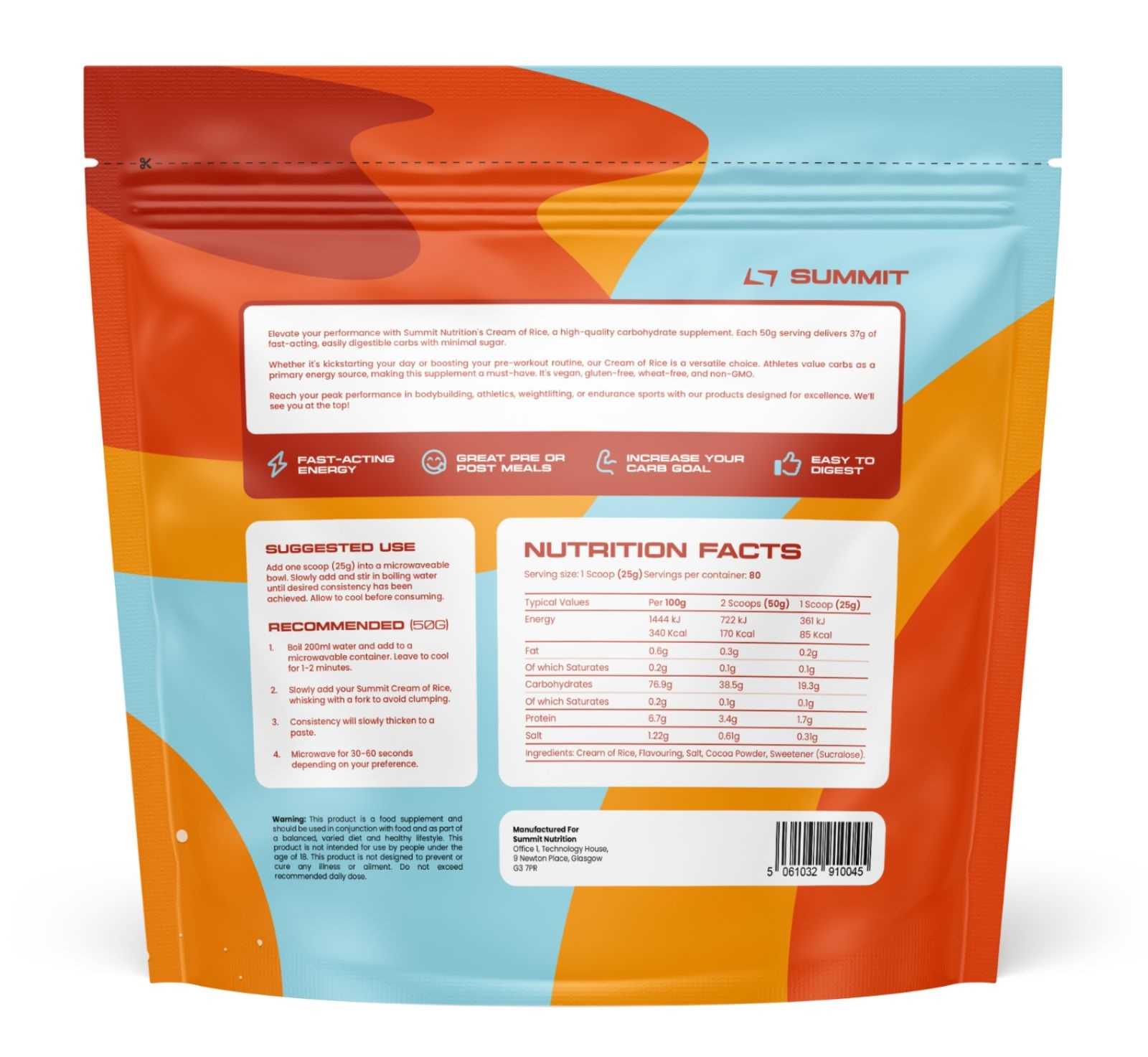 Creme de arroz SUMMIT 2kg