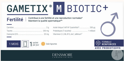 Densmore Gametix M Biotic + Fertilité Formule Renforcée Probiotiques 30 Sachets
