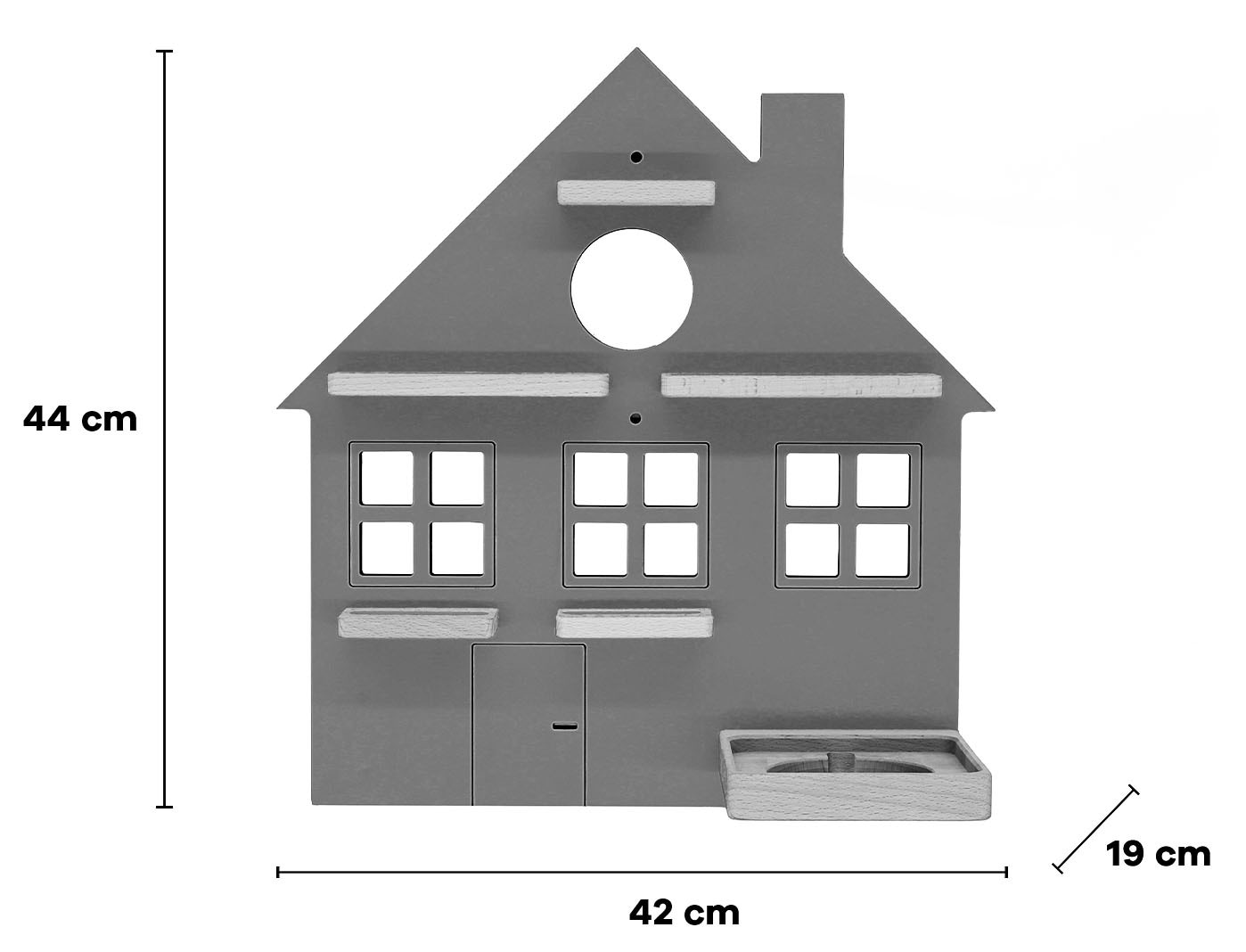 BOARTI Holz Haus Kinder Regal Toniebox Figuren Wandregal Tonies Musikbox