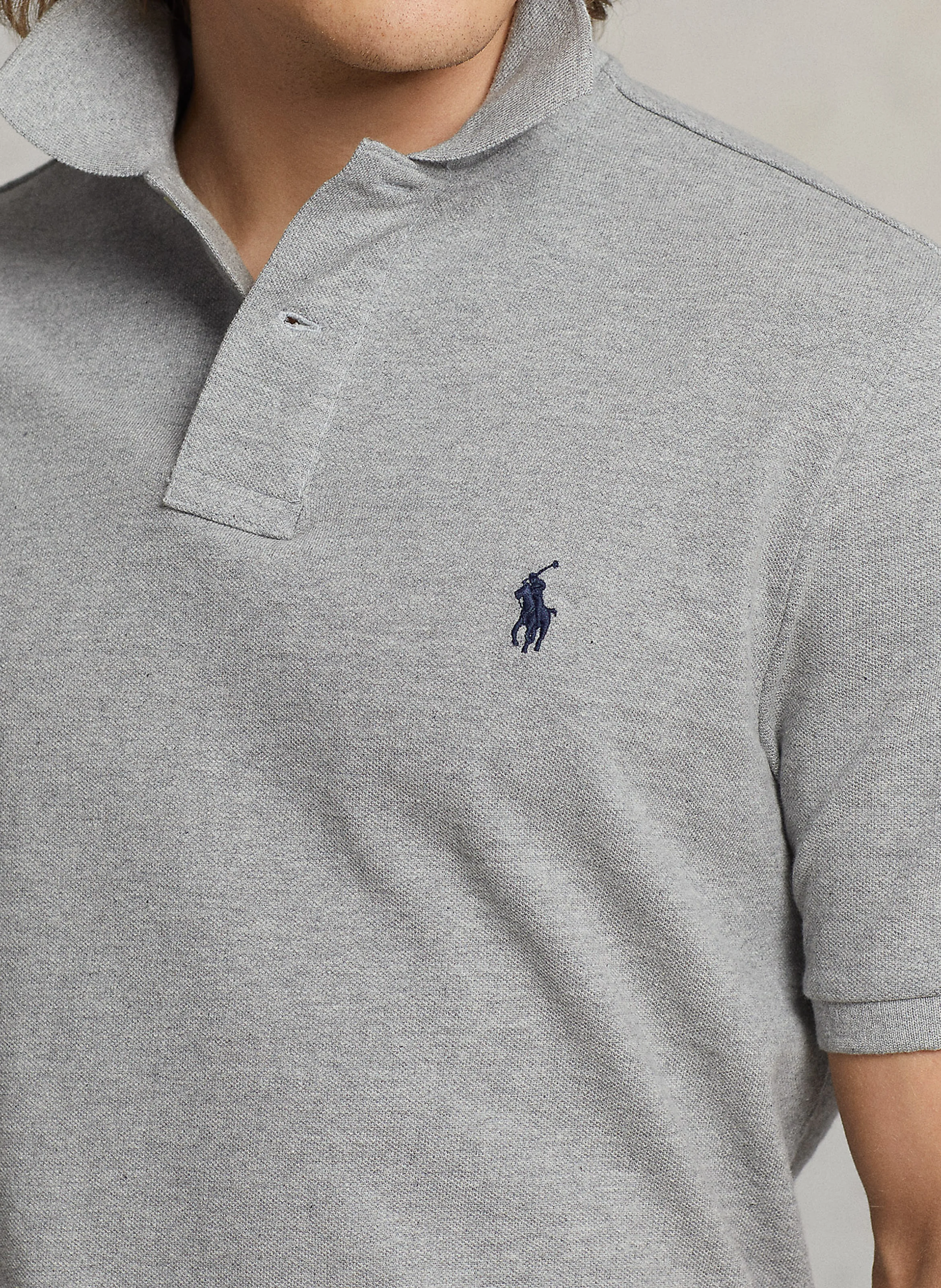 Polo slim-fit en coton | Gris