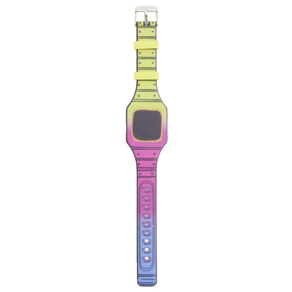 Montre unisexe digitale silicone multicolore Ø5x17,5cm