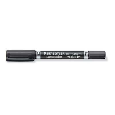 STAEDTLER Lumocolor duo - Marqueur permanent - double pointe fine et moyenne - noir