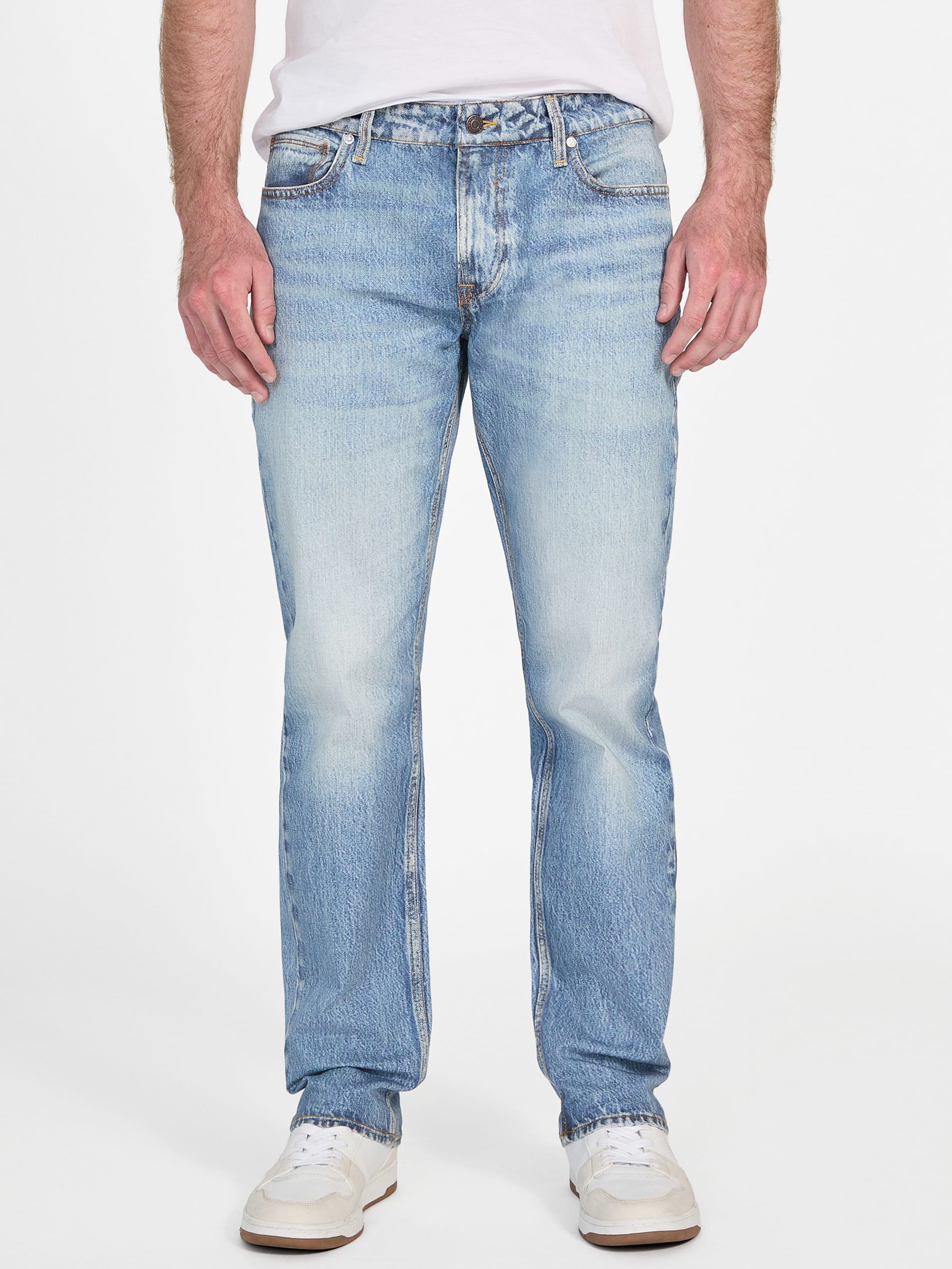 Calça jeans reta slim fit da Eco Angels