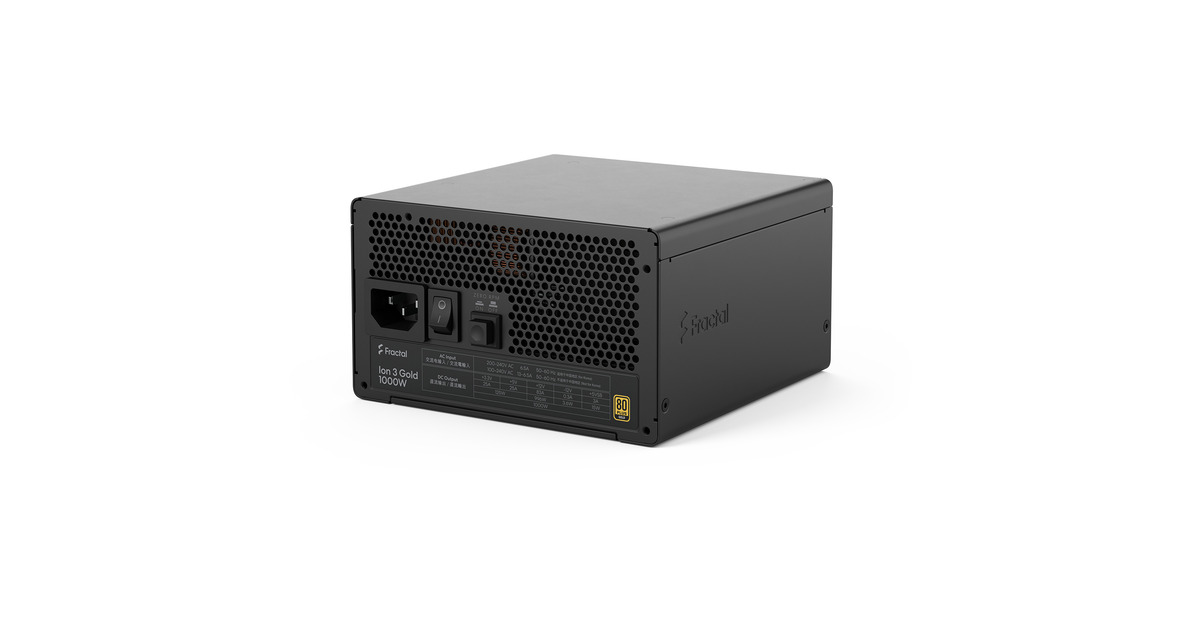 Fractal DesignION Gold 3 modulaire 1000 watt voeding   (Zwart, 1x 12V-2x6, 3x PCIe)