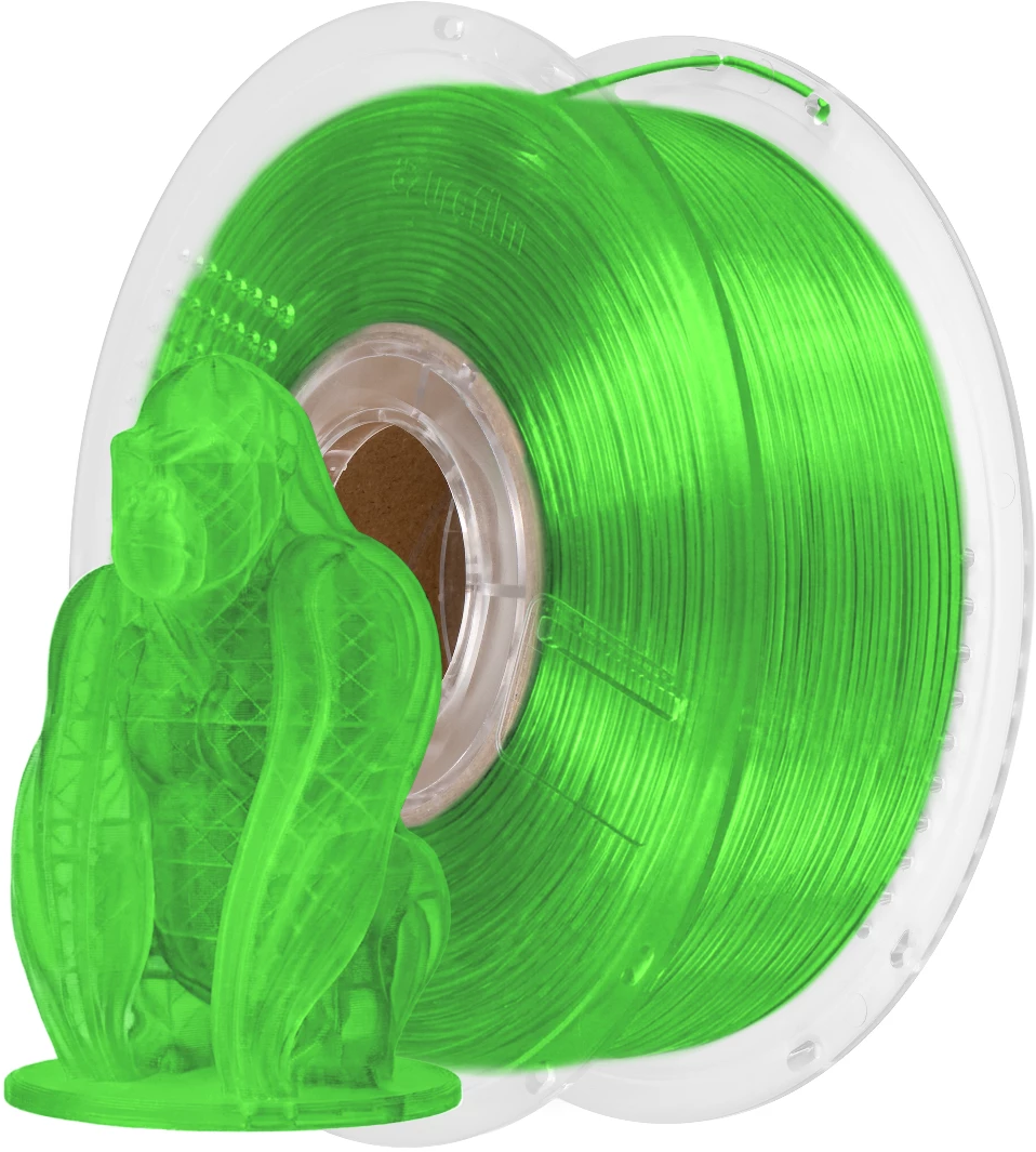 AzureFilm  PETG Green Transparent, 1,75 mm / 1000 g    Hochwertiges Universal-Filament