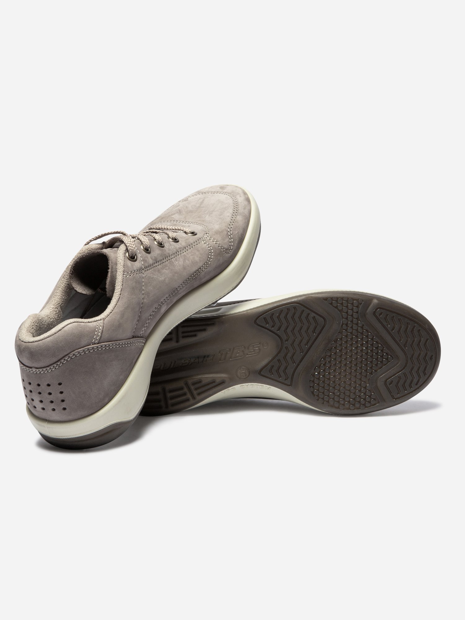 Baskets En Cuir Taupe