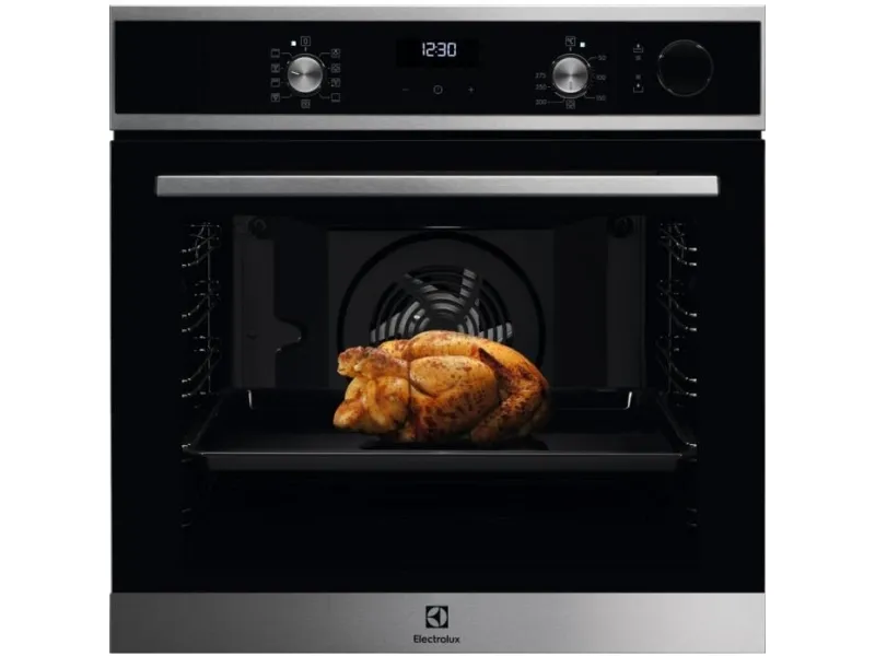 Electrolux SteamCrisp 700 EOC5E70X - Ovn - til indbygning - niche - bredde: 56 cm - dybde: 55 cm - højde: 57.8 cm - med selv-rengøring - Klasse A - rustfrit stål