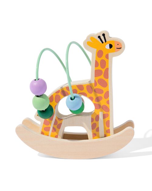 girafe à bascule en bois