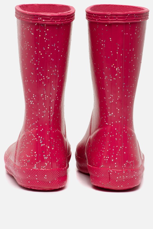 Hunter Glitter Regenlaarzen roze Rubber