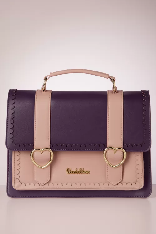 Vixen Heart Buckle schooltas in paars