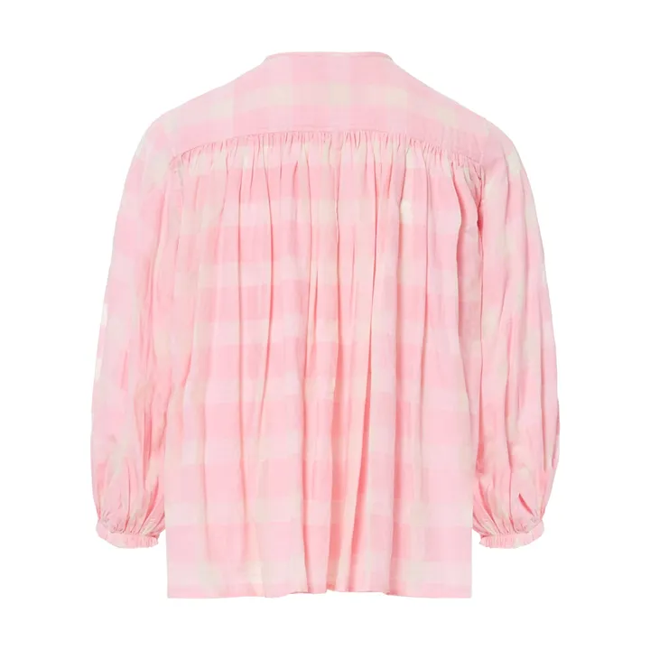 Laurence Bras Blouse Cigarbox Carreaux Khadi | Rose