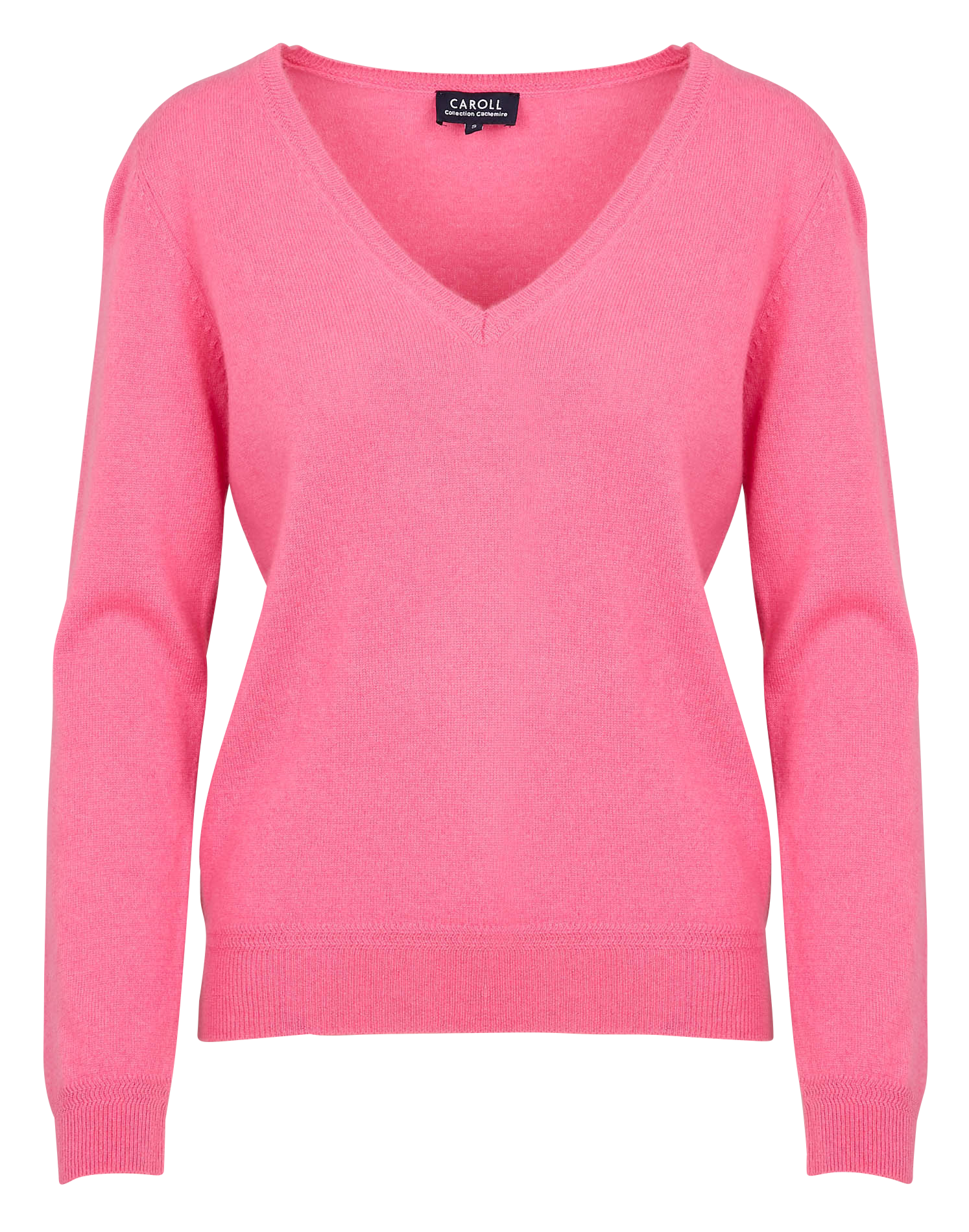 MARIANNE2 - Pull cintré col V en cachemire | Rose