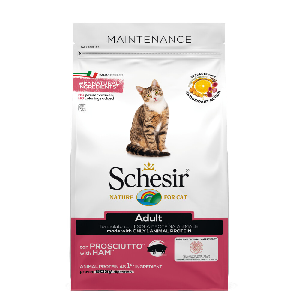 Schesir Kattenvoer Dry Maintenance Ham400 gr