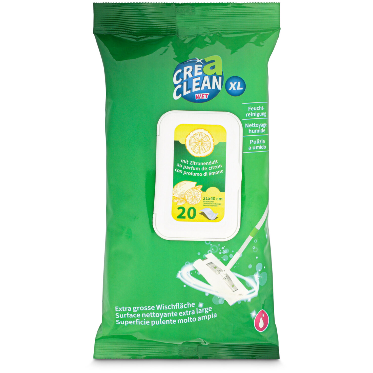 CREaCLEAN Feuchte Ersatztücher XL 20 Stück