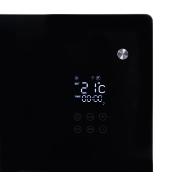 Eurom Alutherm Verre 1000 Watt Zwart met Wifi