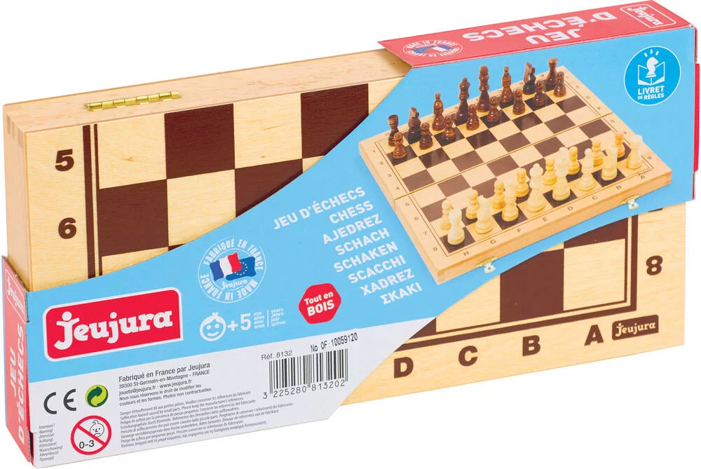JEU D ECHECS COFFRET PLIANT EN BOIS