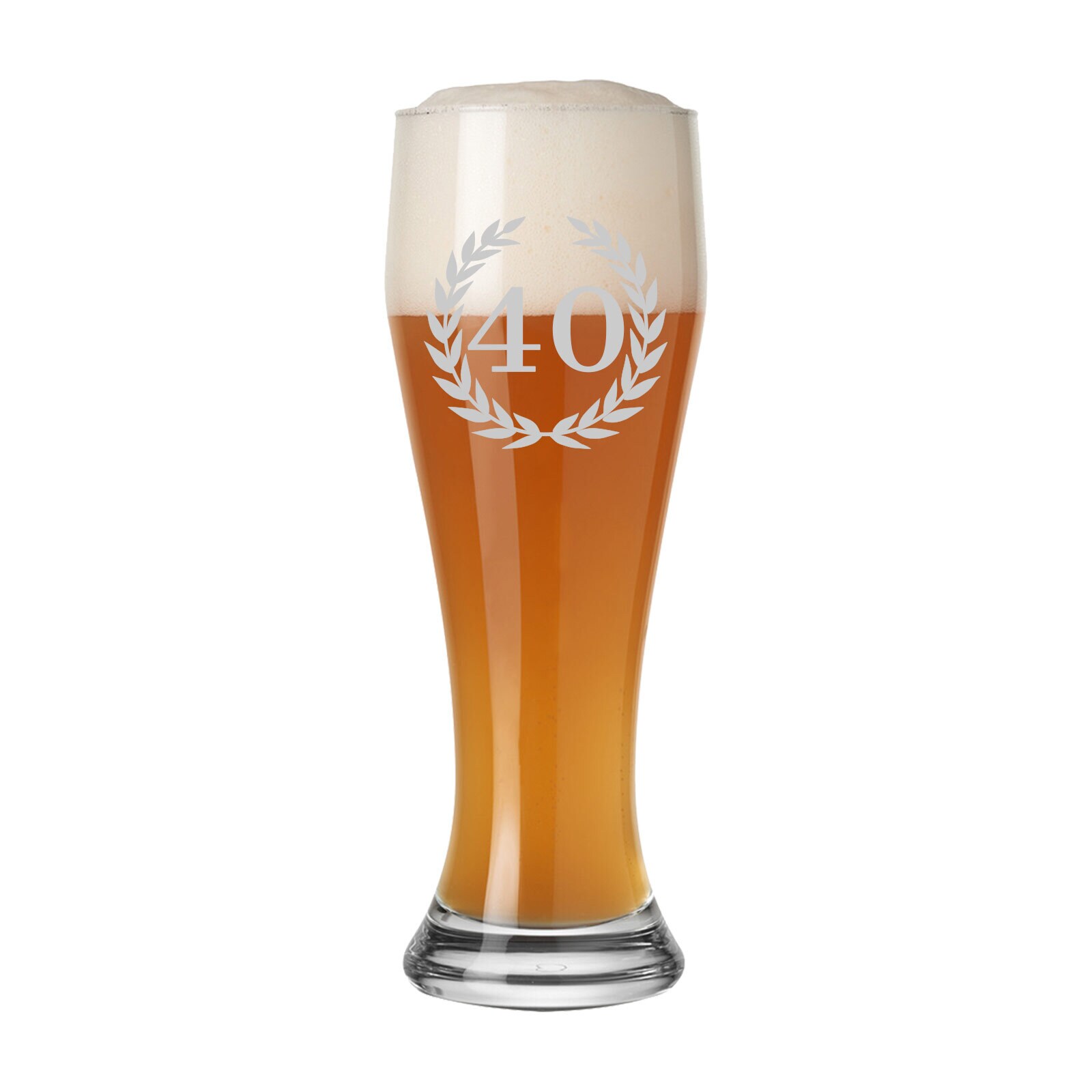 LUXENTU Weizenbierglas mit Gravur 40. Jubiläum 0,5 l