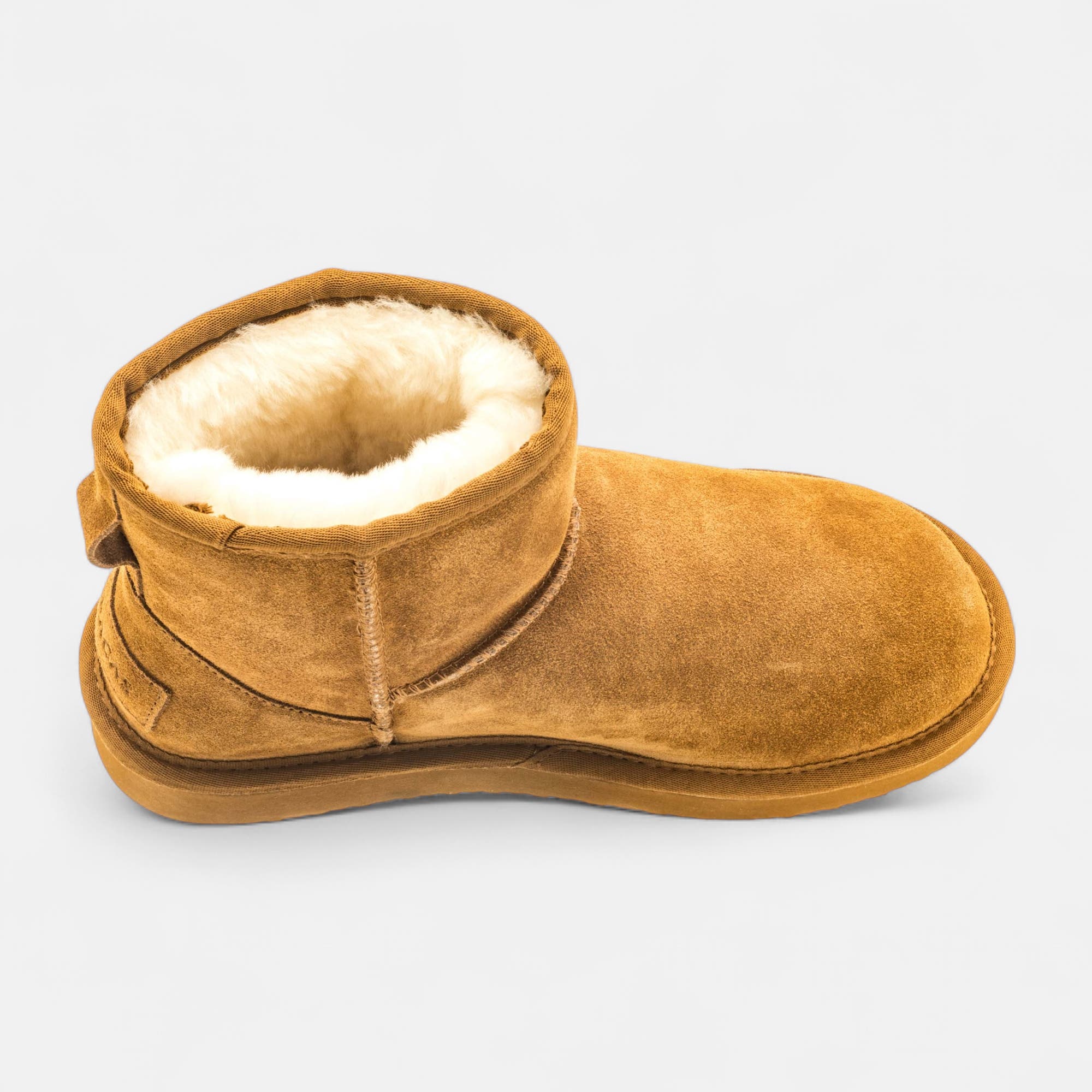 Boots Femme en cuir cognac