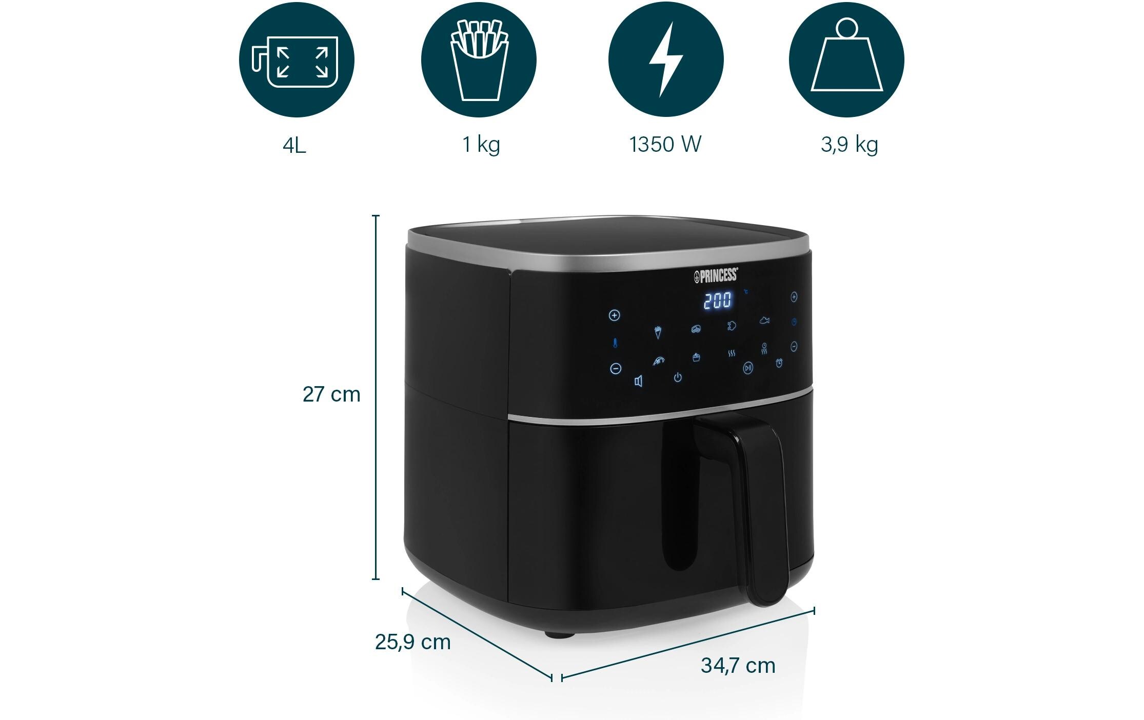 Heissluft-Fritteuse 182238 4 lDigitaler Airfryer