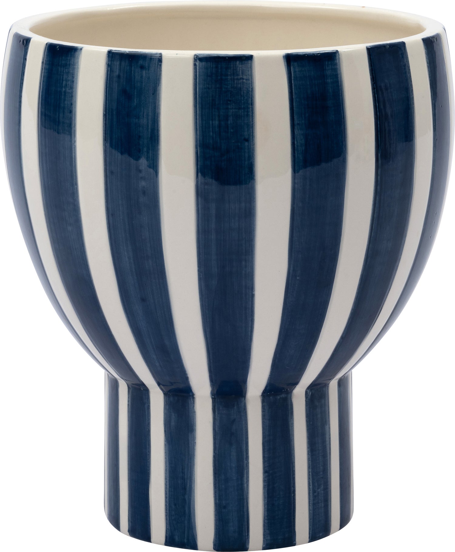 Intratuin bloempot Inas blauw / wit D 18 H 20 cm