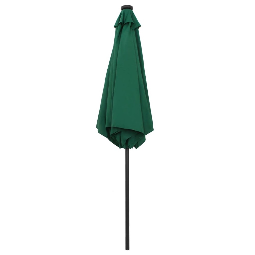 Parasol avec led et mât en aluminium 270 cm vert