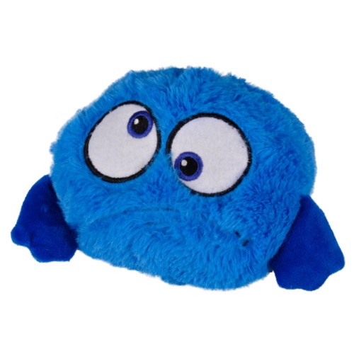 Bola de pelúcia saltitante azul flamingo para cães