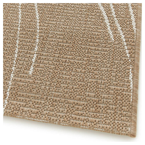 Tapis d'intérieur ou d'extérieur - riviera - beige et crème - 160 x 230 cm