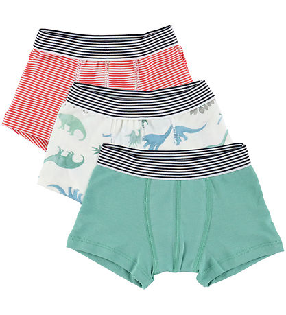 Petit Bateau Boxershorts - 3er-Pack - Grün/Rot