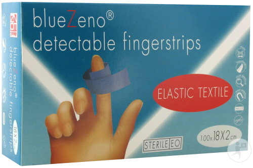 Bluezeno Detectable Fingerstrips 18x2cm Pièces 100
