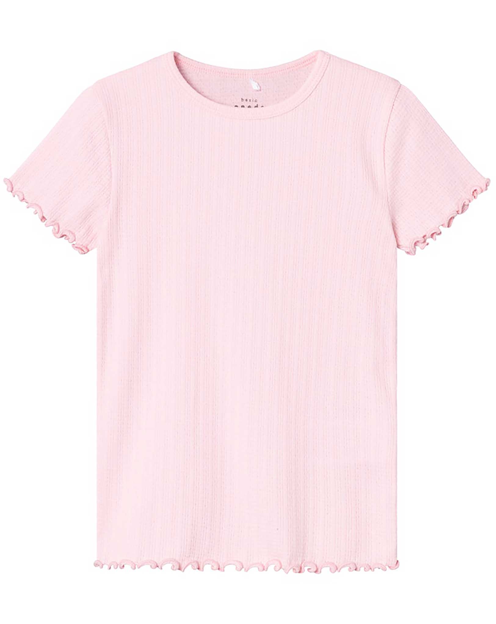 T-Shirt NKFVIBSE CRINCLE in parfait pink
