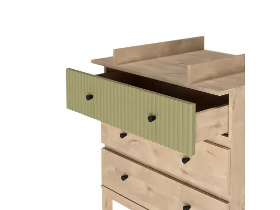 Commode à langer 3 tiroirs panneaux de fibres bois KIWI