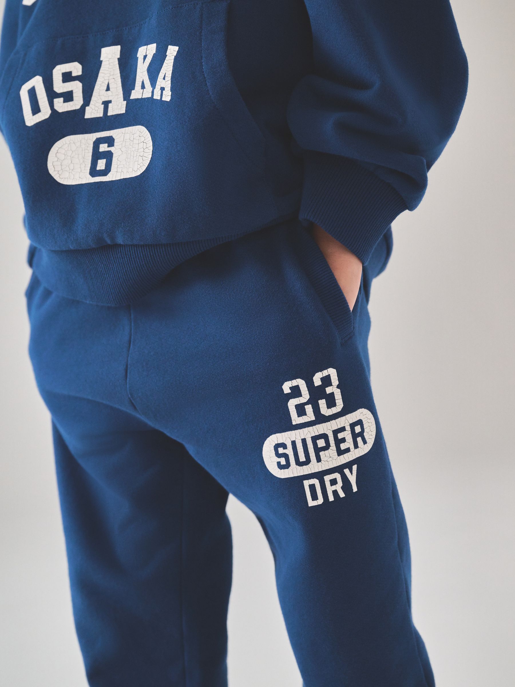 Blauw/wit - Superdry joggingpak
