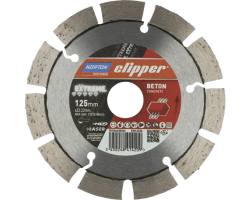 Diamantdoorslijpschijf Norton Clipper Extreme beton Ø 125x22,23mm