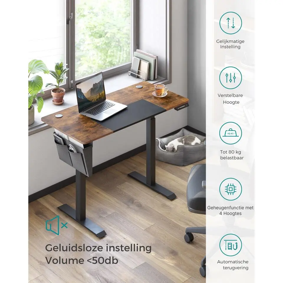 Parya Staand Bureau Elektrisch - Verstelbaar 120 x 60 cm