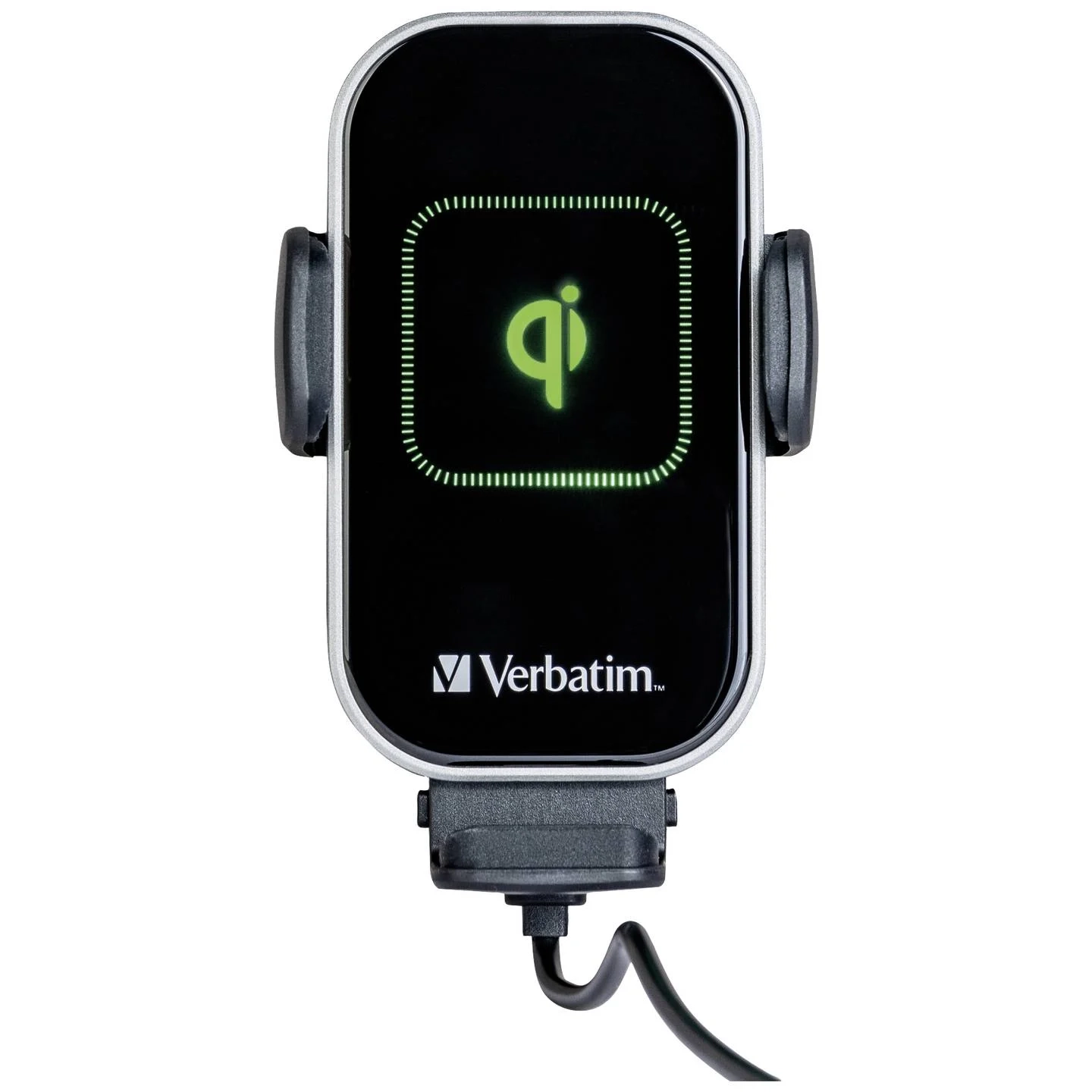 (15W) Qi Wireless Charge Auto KFZ Smartphone Halterung Ladegerät für Lüftungsgitter mit Saugnapf (49553) - Schwarz