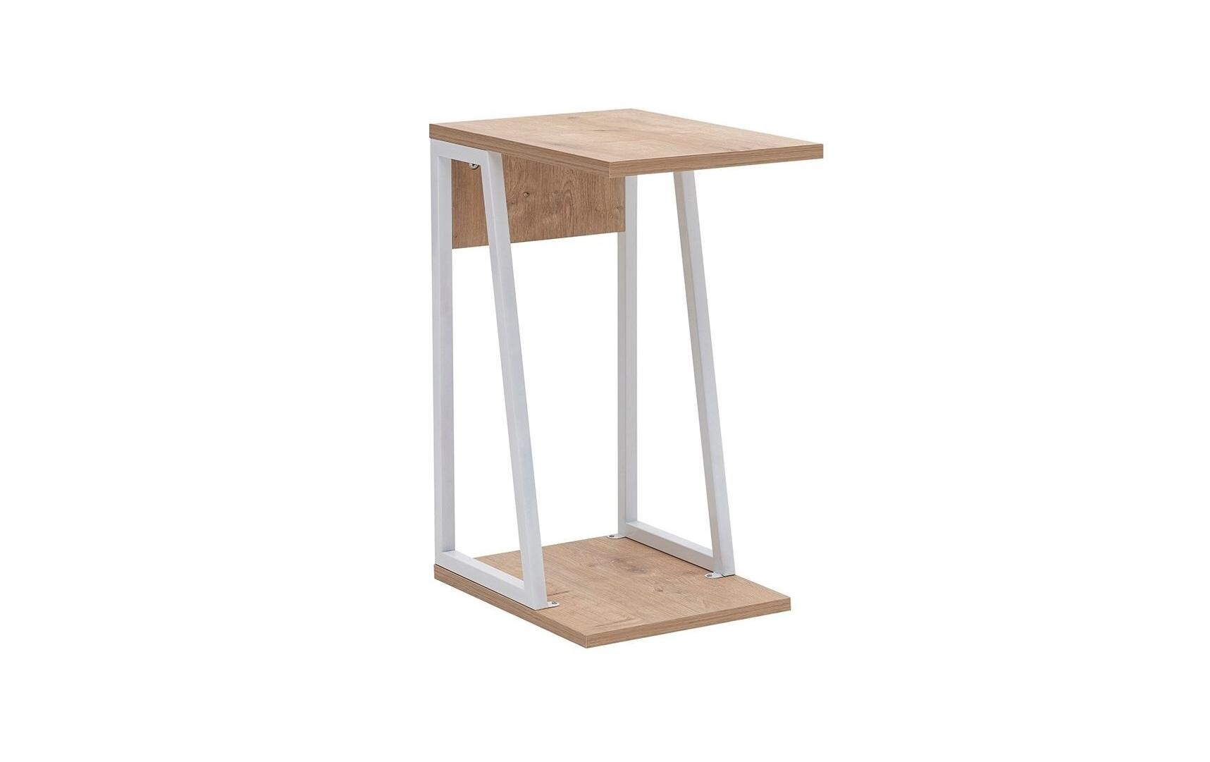 Beistelltisch Lissa 30 x 56.8 cm, Nature/Weiss<br>Sofatisch
