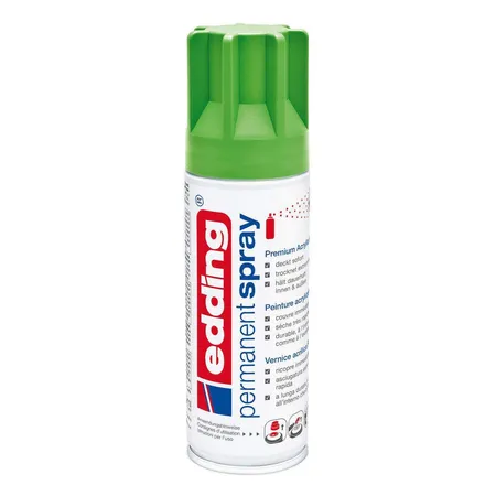 edding 5200 Permanent Spray Premium-Acryllack, seidenmatt, 200ml, gelbgrün