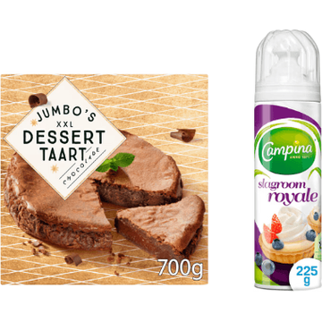 Chocolade kerstdessert & slagroom (8 pers.)